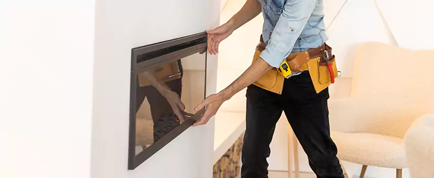 Metal Fireplace Installation in Setauket, New York