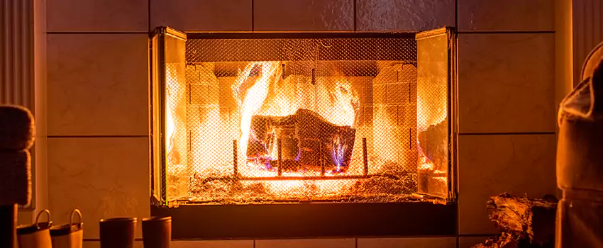 Mendota Hearth Landscape Fireplace Installation in Setauket, New York